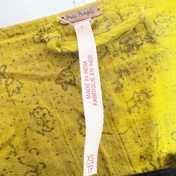 Free People Twilight Embellished Cotton Jacket yellow mustard color Size XS - Picture 12 of 14